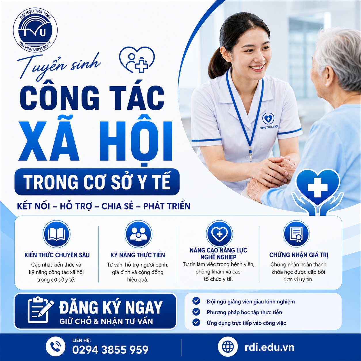 Tuyển sinh lớp công tác xã hội trong cơ sở y tế
