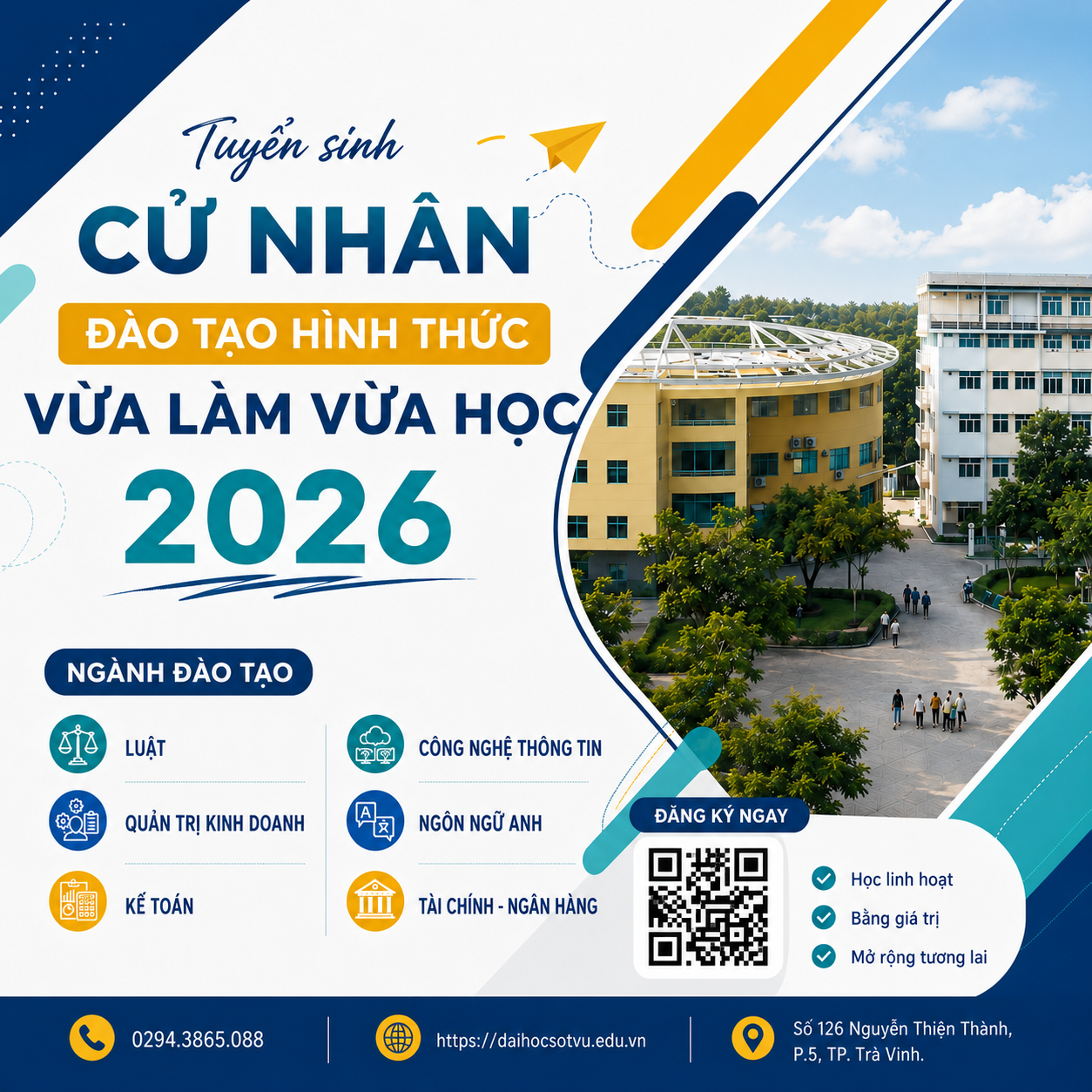Thông báo tuyển sinh hệ VLVH đợt 1 năm 2026